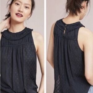 Anthropologie Maeve Clovis Black Tank Size 0